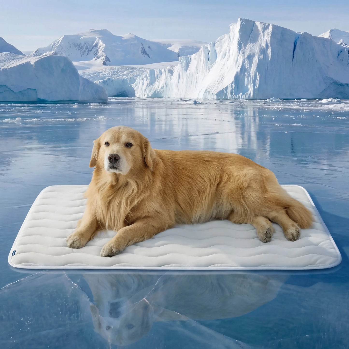 Washable Pet Cooling Mat for Dogs, Q-MAX>0.4 Breathable Summer Cooling Pad, No Gel, No Electric & Non-Slip Design