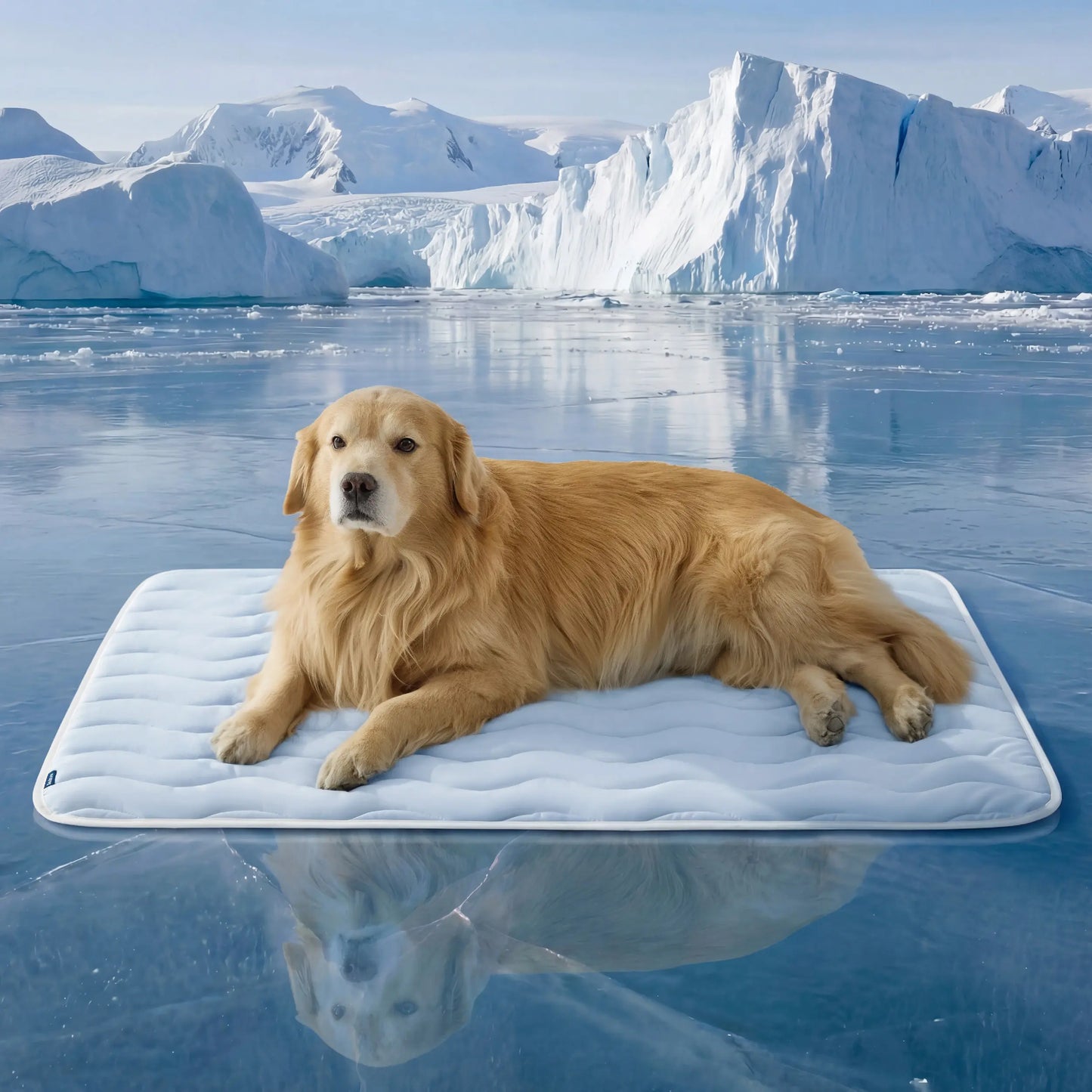 Washable Pet Cooling Mat for Dogs, Q-MAX>0.4 Breathable Summer Cooling Pad, No Gel, No Electric & Non-Slip Design