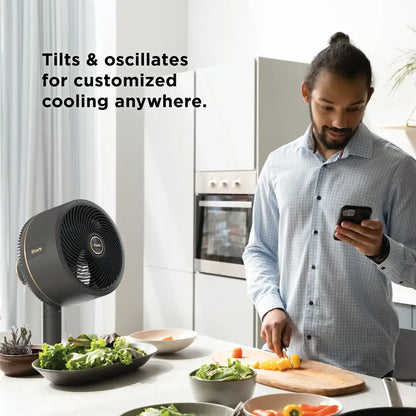 Portable Indoor & Outdoor Cooling Fan with Cordless Design, Misting Attachment & Adjustable Airflow