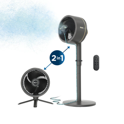 Portable Indoor & Outdoor Cooling Fan with Cordless Design, Misting Attachment & Adjustable Airflow
