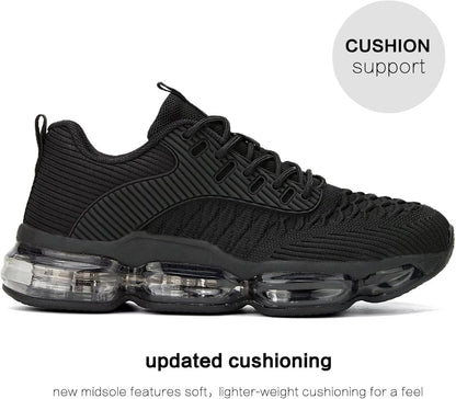 Luogoks Womens Walking Running Shoes Air Cushion Basketball Sneakers Fashion Tennis Breathable Sport Gym Fitness Cross Trainers Shoes