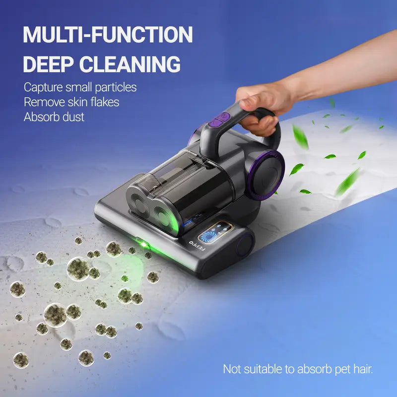UV-C Bed Vacuum Cleaner with Powerful Suction, Deep Cleaning Mattress Cleaner for Beds, Sofas, Pillows & Fabric Furniture
