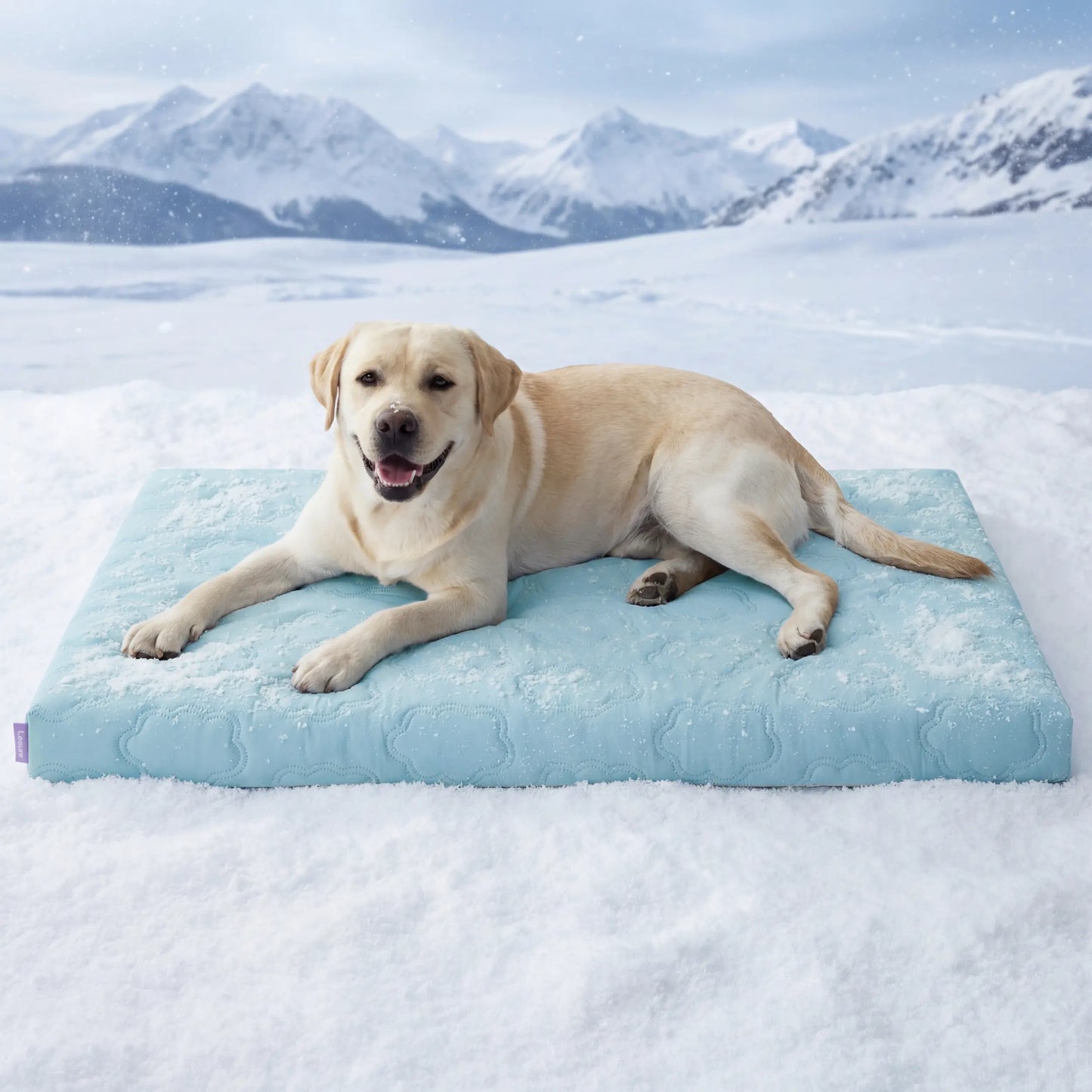 Washable Pet Cooling Mat for Dogs, Q-MAX>0.4 Breathable Summer Cooling Pad, No Gel, No Electric & Non-Slip Design