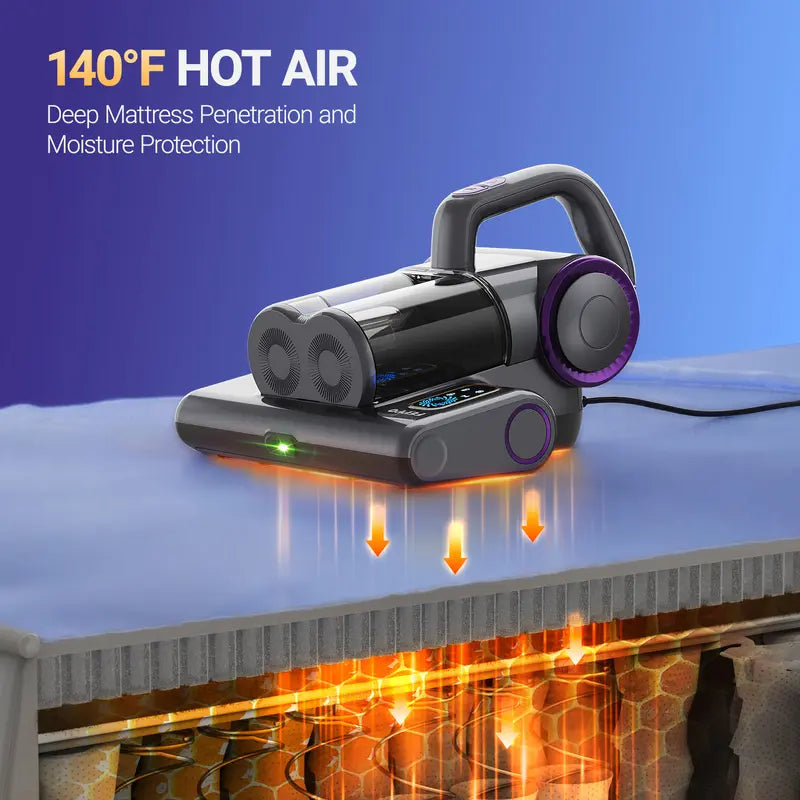 UV-C Bed Vacuum Cleaner with Powerful Suction, Deep Cleaning Mattress Cleaner for Beds, Sofas, Pillows & Fabric Furniture