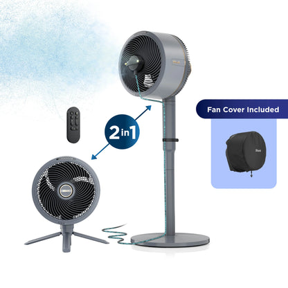 Portable Indoor & Outdoor Cooling Fan with Cordless Design, Misting Attachment & Adjustable Airflow