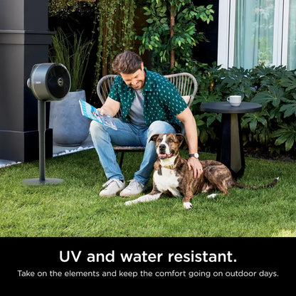 Portable Indoor & Outdoor Cooling Fan with Cordless Design, Misting Attachment & Adjustable Airflow